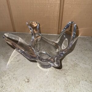 princess house clear‎ crystal flying bird trinket candy dish